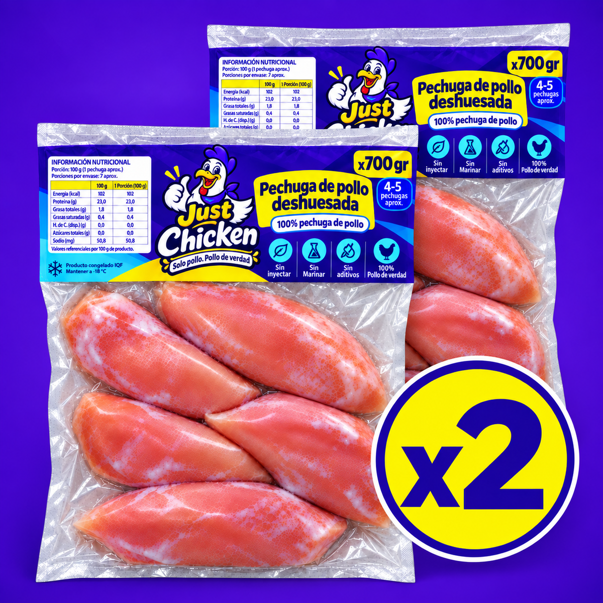 Pack Semanal · Pechuga deshuesada sin marinar 1,4 kg