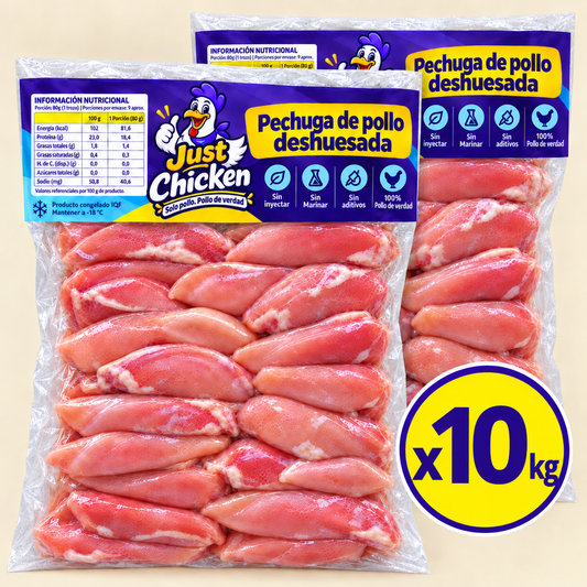Pack 10 kg · Pechuga deshuesada sin marinar