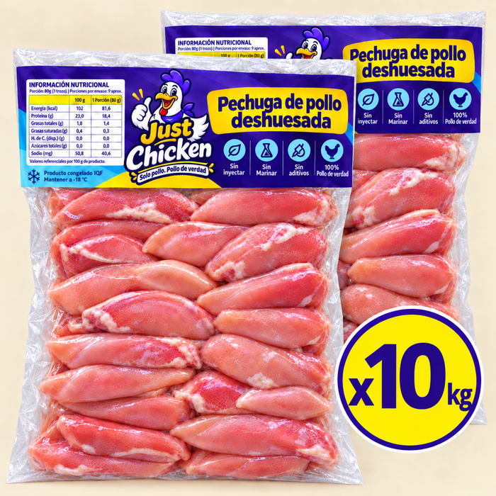 Pack 10 kg · Pechuga deshuesada sin marinar