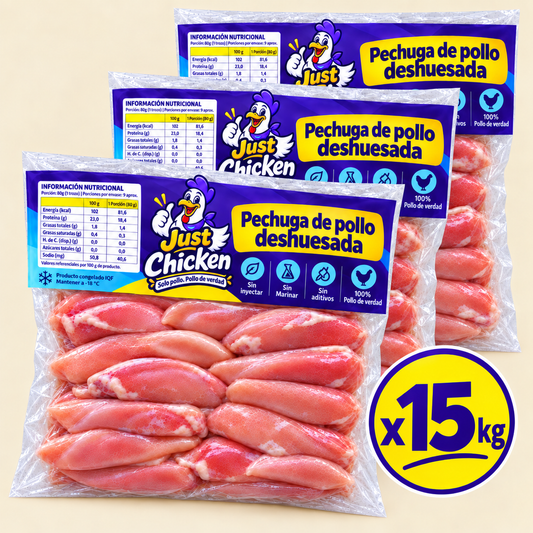 Pack 15 kg · Pechuga deshuesada sin marinar